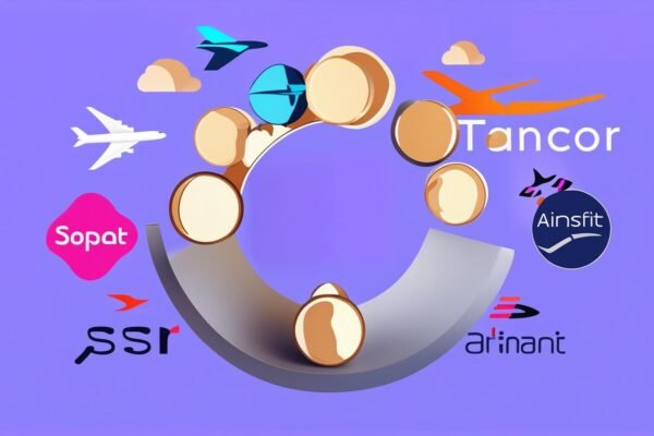 Ilustração mostrando pontos de cartão sendo transferidos para programas de milhas aéreas com atenção a bônus e regras.