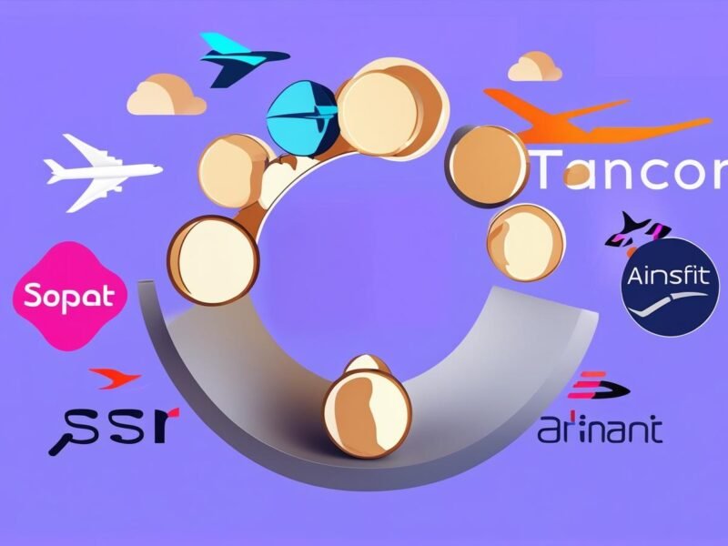 Ilustração mostrando pontos de cartão sendo transferidos para programas de milhas aéreas com atenção a bônus e regras.